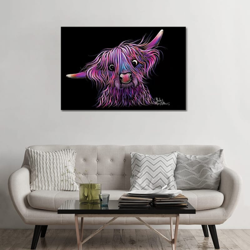 iCanvas "Huckleberry The Highland Cow" by Shirley Macarthur Canvas Print - 32x48x1.5