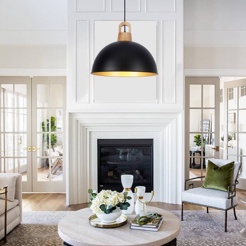 1 - light Industrial Dome Pendant Modern Hanging Lamp for Dining Room Living Room Foyer