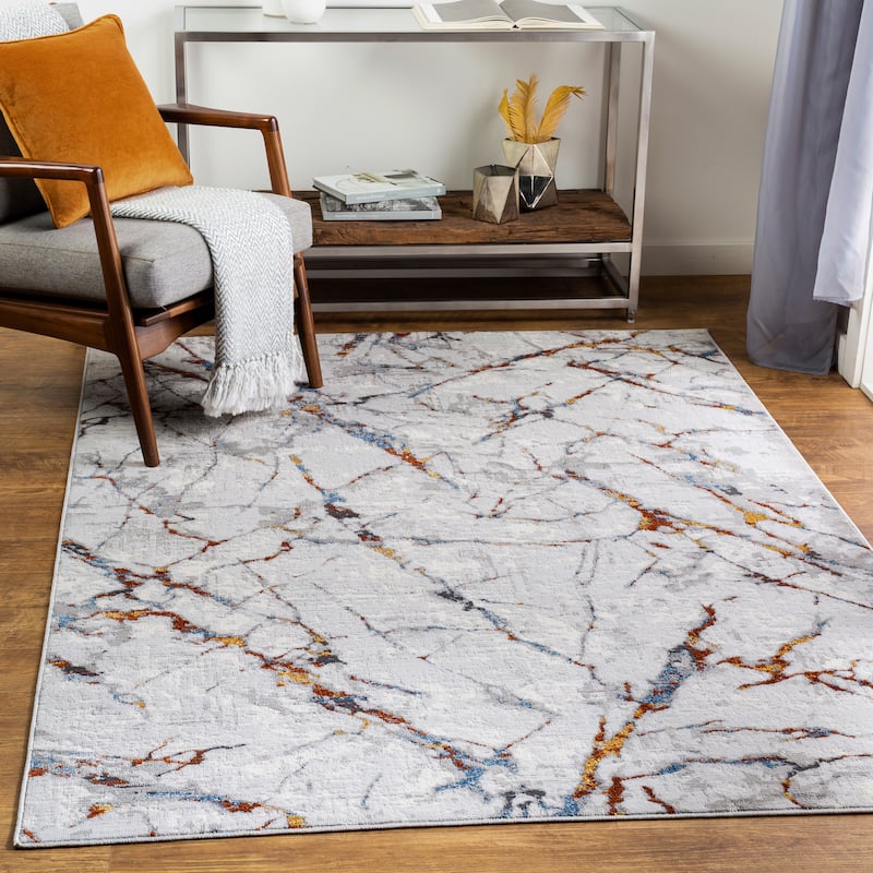 Artistic Weavers Karrere Modern Lines Area Rug - 6' 7" x 9' - Grey