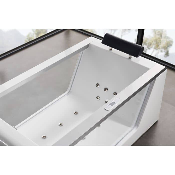 Eago Alfi Trade 59" Free Standing Acrylic Air Tub with Right Drain,