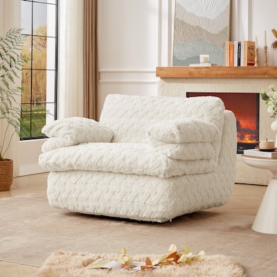 Full Compression Swivel Accent Sofa Chair with Armrest