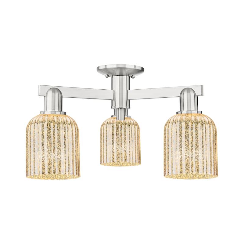 Innovations Lighting Downtown Urban - Bridal Veil - 3 Light 23" Semi-Flush Mount Light