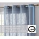 preview thumbnail 88 of 94, HLC.me Abbey Faux Linen Textured Semi Sheer Privacy Light Filtering Transparent Window Grommet Curtain Panels, Pair