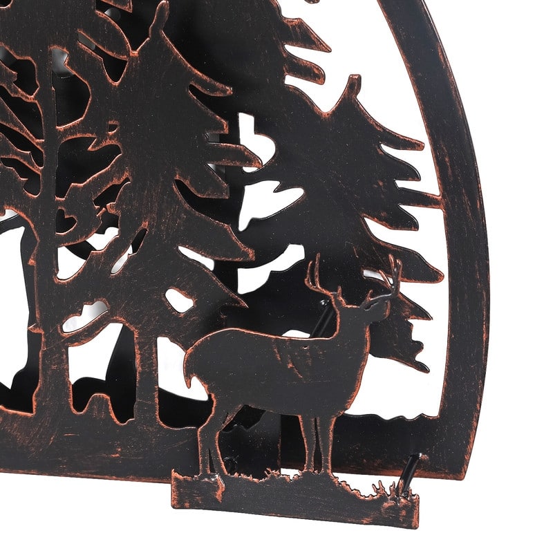 Adeco Metal Wall Decor Black Metal Wall Art Panel Sculptures