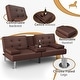 preview thumbnail 13 of 26, Homall Futon Sofa Bed Convertible Lounge Couch Sofa with Cupholders & Pillows