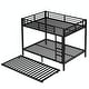 preview thumbnail 40 of 51, Metal Bunk Bed with Twin Size Trundle