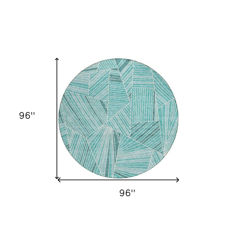 HomeRoots Geometric Transitional Rectangle Outdoor Rug