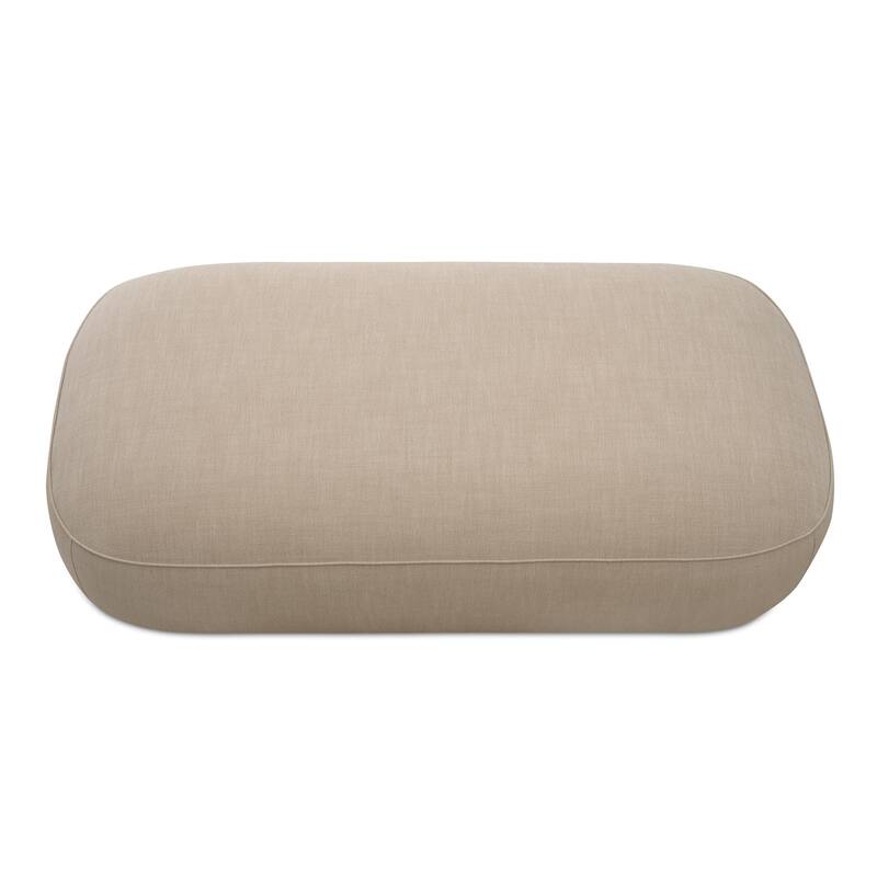NADAAL STUDIOS Alston, Oversized Ottoman With Performance Fabric - 60"W x32"D x16"H - Beige