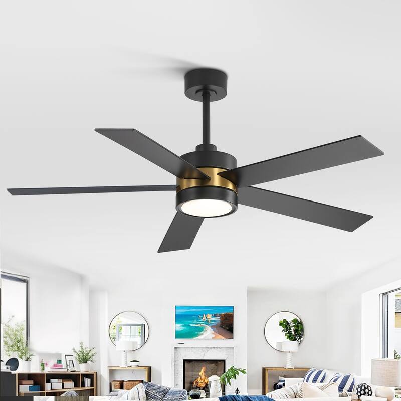 52 in. Integrated LED Indoor Ceiling Fans with Light and Remote Control Included