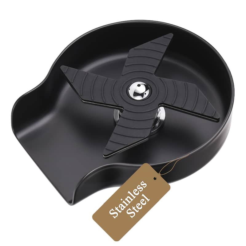 WOWOW Stainless Steel Glass Rinser for Kitchen Sink - Black