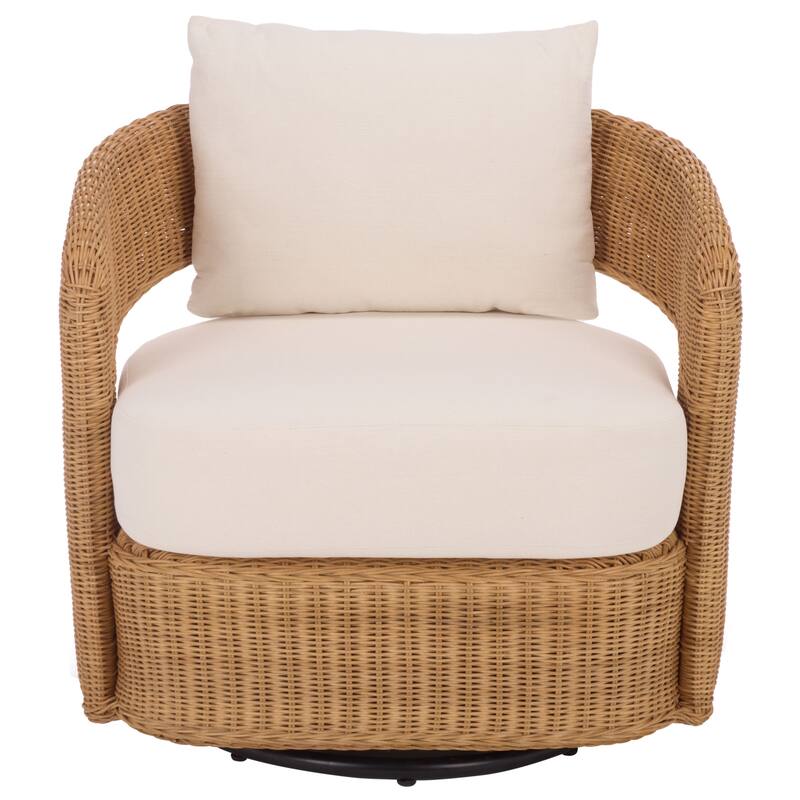 SAFAVIEH Couture Leanna Rattan Swivel Chair - 31"W x 30"D x 29"H