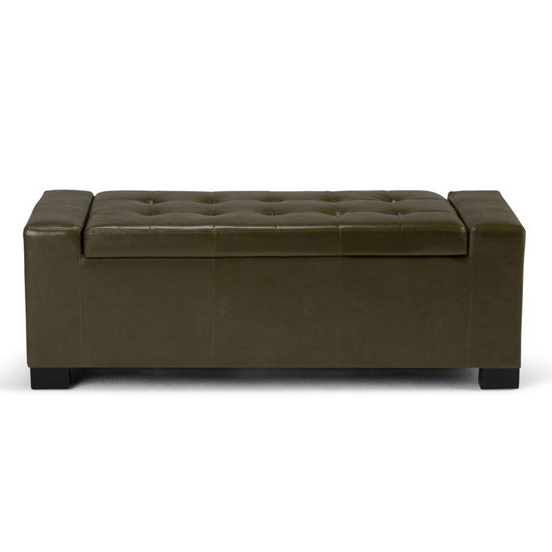 WYNDENHALL Santa Fe 51 inch Wide Contemporary Rectangle Storage Ottoman