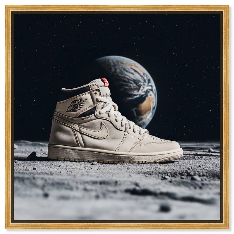 Zero-G Jordans Canvas by Art Remedy - Gold - 24" x 24"