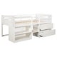 preview thumbnail 6 of 17, Multifunctional Design Loft Bed with Two Shelves and Two Drawers, Maximized Storage Space, Twin Size, White