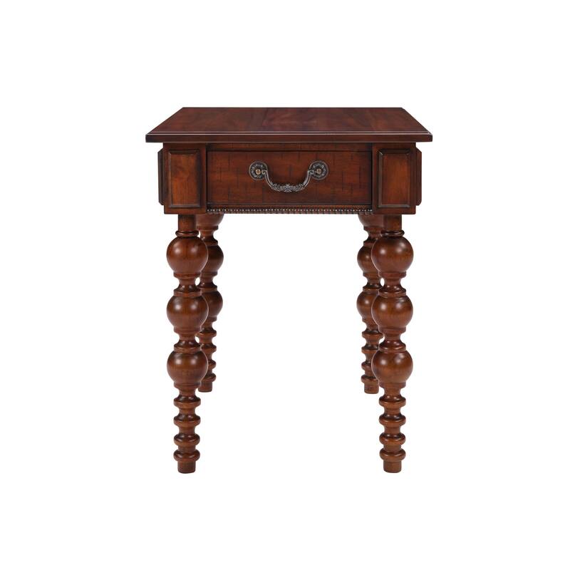 Narrow Sofa Side Table Accent Table Solid Wood End Table with Drawer