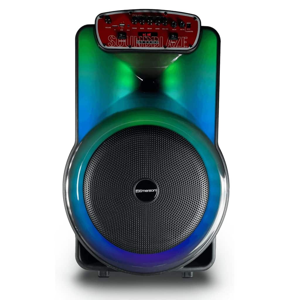 Emerson Portable Bluetooth 15" Party Speaker with Flame Lighting