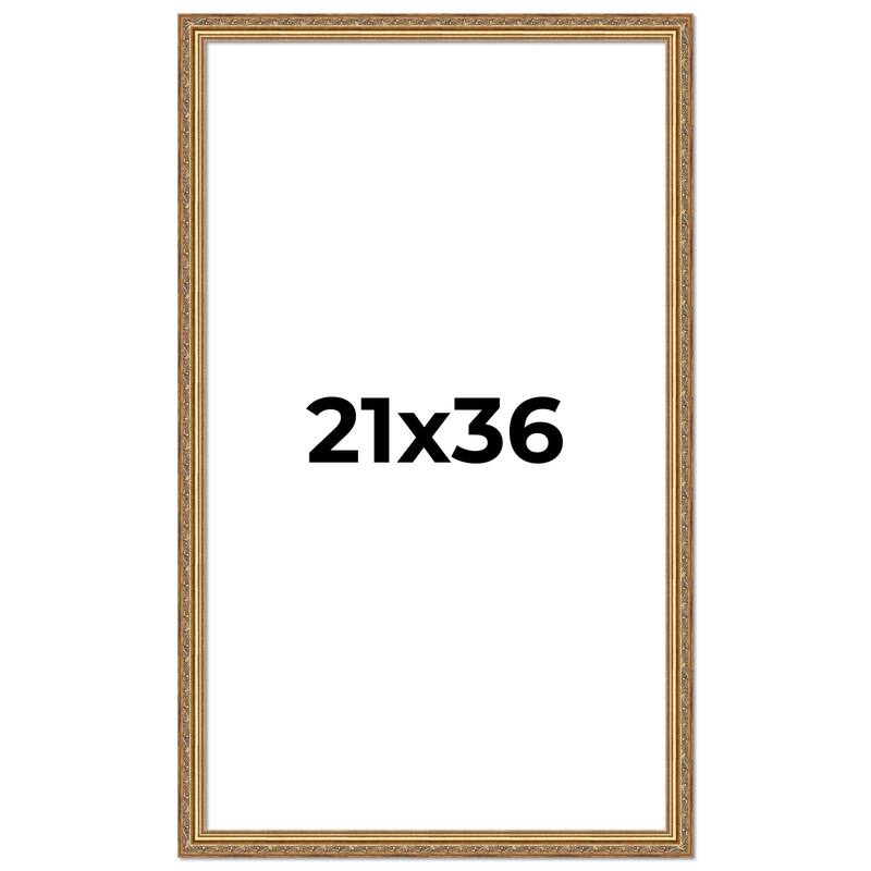 21x36 Frame Red Solid Wood Picture Frame Width 1.75 Inches | Interior Frame Depth 1 13/16 Inches