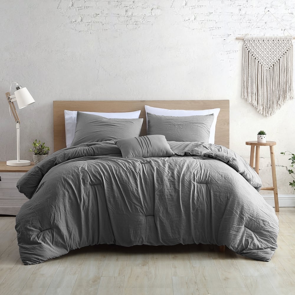 Modern Threads Braelyn 4-Piece Garment-Washed Comforter Set