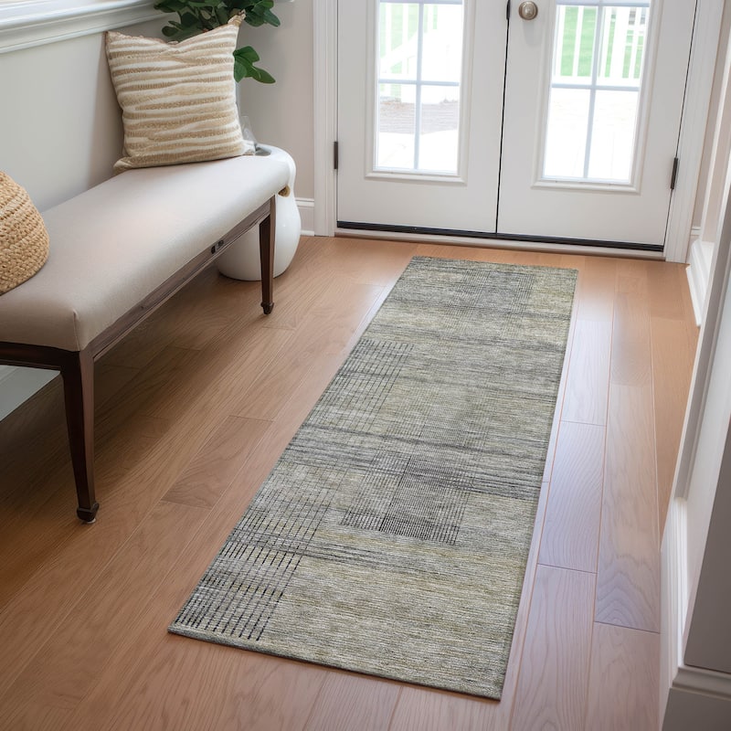 Machine Washable Indoor/ Outdoor Chantille Contemporary Imprints Rug