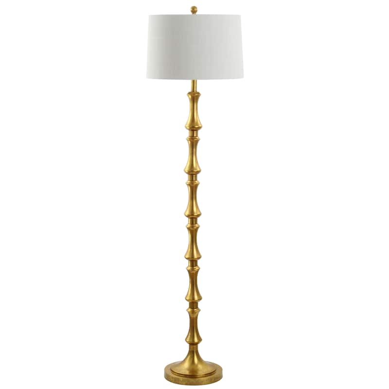 Serena 62.5" Metal LED Floor Lamp, Gold by JONATHAN Y - Gold Leaf - 62.5" H x 16" W x 16" D