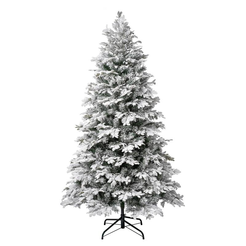 National Tree Company 7.5 ft. Feel-Real Acacius Snowy Hinged Tree - 7.5 Foot