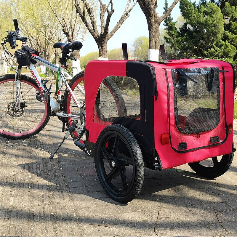 Pet Bike Trailer Dog Cart for Bicycle,Suitable for Small and Medium Pets, Easy Folding Cart Frame, Non-Slip Floor