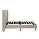 preview thumbnail 7 of 6, Queen Upholstered Bed Frame with High Headboard and Wooden Slats No Box Spring Needed Easy Assembly