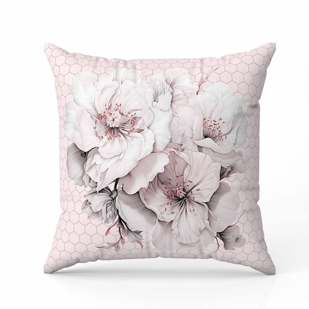 Magnolia Majesty Indoor/Outdoor Reversible Throw Pillow Pink