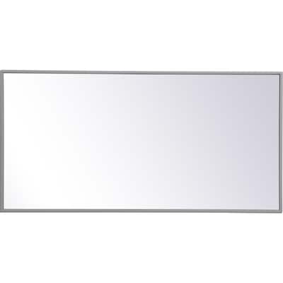 Elegant Lighting Eternity 18" x 36" Rectangular Beveled Metal Framed