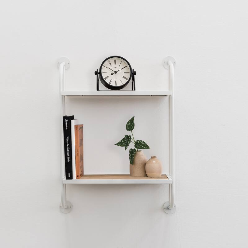 Emery Wall Shelf - 2 Shelf 18"W - White