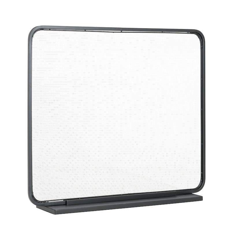Roomfitters Tahlia 1-Panel Iron Fireplace Screen with Rounded Corners
