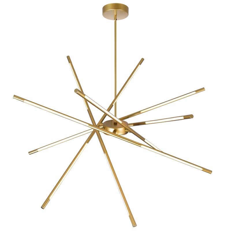 Oskil Integrated LED 43in Satin Gold Chandelier - Satin Gold