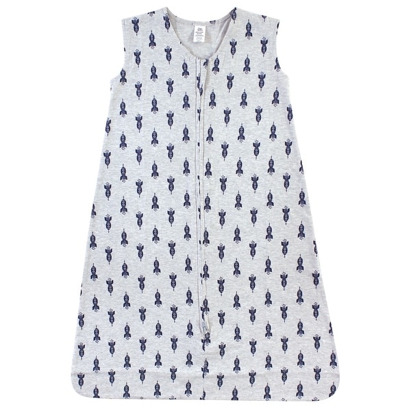 slide 1 of 1, Yoga Sprout Baby Boy Sleeveless Jersey Cotton Sleeping Bag, Sack, Blanket, Spaceship 0-6 Months - Spaceship