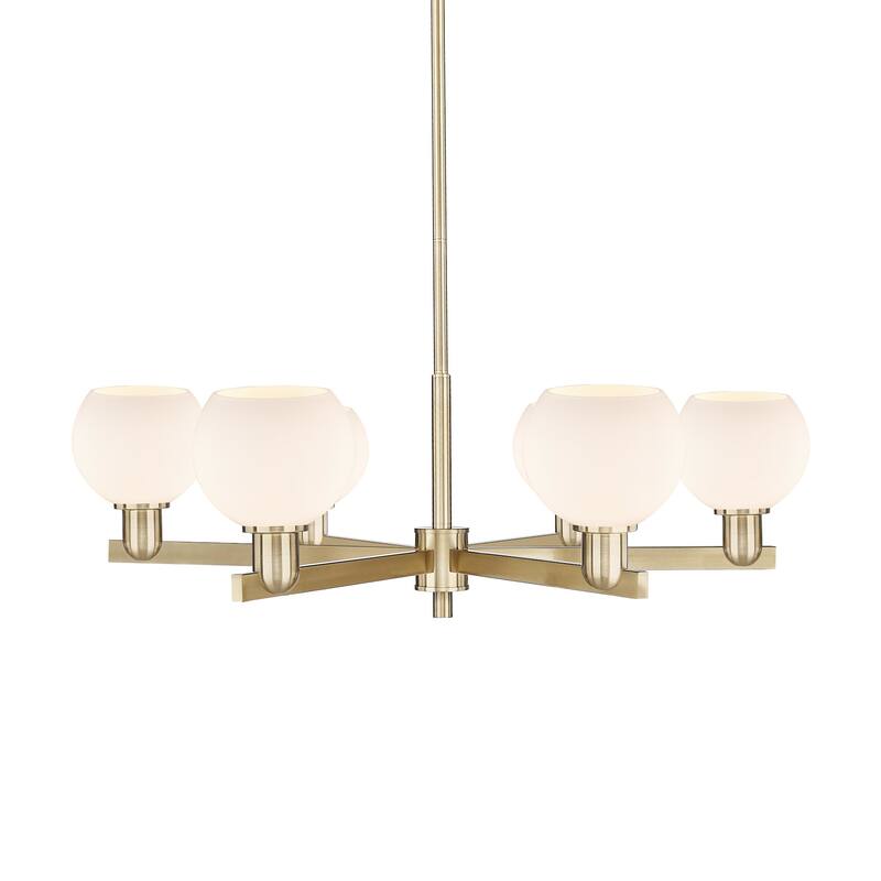 Innovations Lighting 716-6CR-10-36 Athens Chandelier Athens 6 Light - Champagne Bronze / Matte White