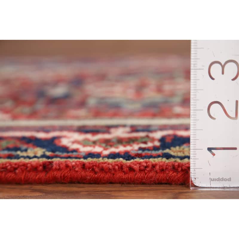 Geometric Heriz Serapi Accent Rug Hand-Knotted Foyer Wool Carpet - 2'0" x 3'0"