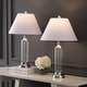 preview thumbnail 1 of 20, Judith 29" Glass LED Table Lamp, Clear/Chrome (Set of 2) by JONATHAN Y