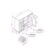preview thumbnail 4 of 33, 47 in. Modern X-Door Wine Cabinet w/ Built-in Wine Rack - 47" in Width