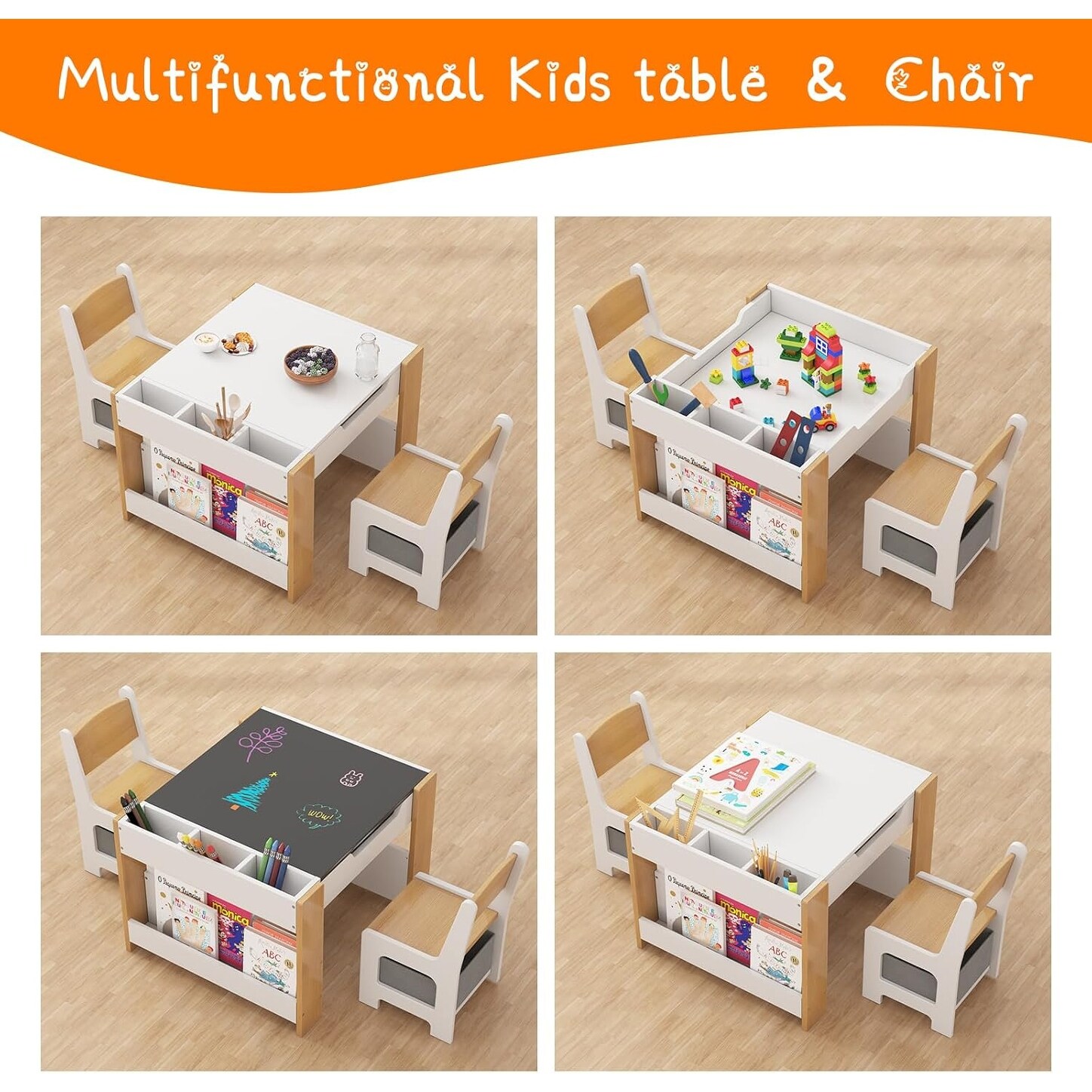 Kids Art Table and Chair Set, in Activity Table with Chairs