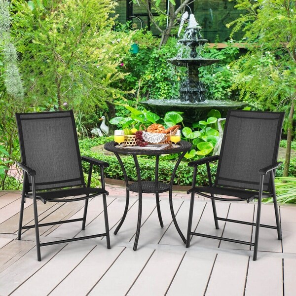 black garden folding chairs