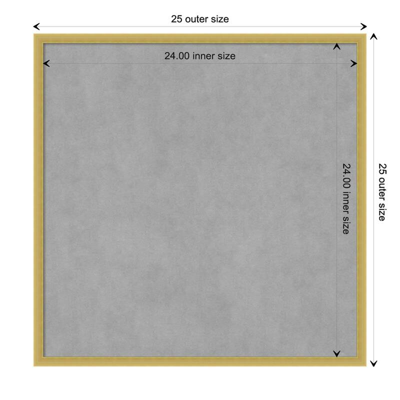 Amanti Art Svelte Polished Gold Framed Magnetic Board - Board Size 24x24