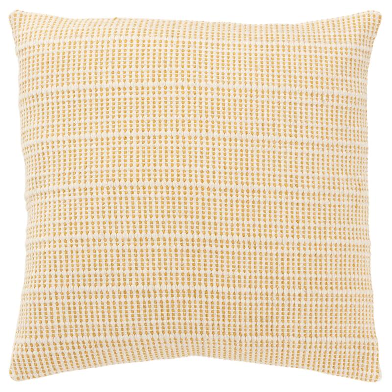 Rizzy Home Transitional Down Filled Pillow - 20" x 20" - Yellow