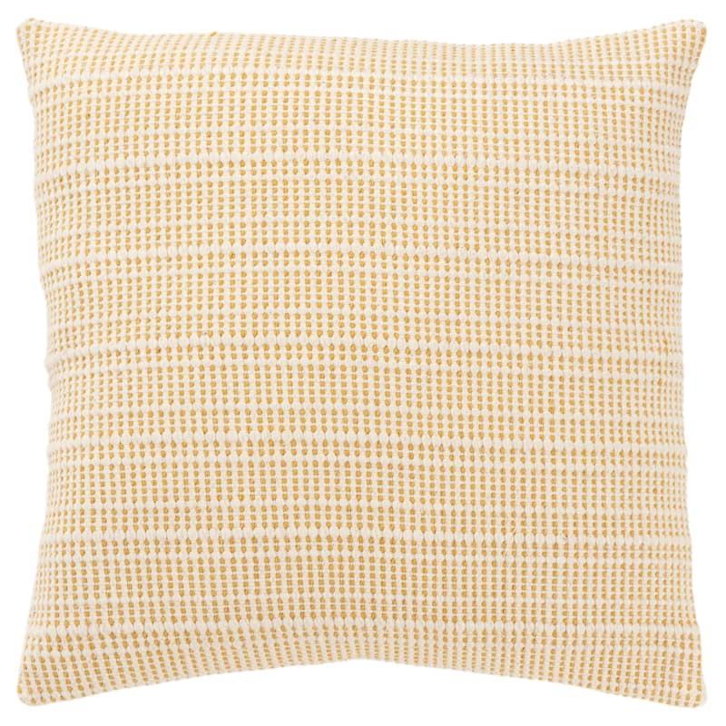 Rizzy Home Transitional Pillow Cover - 20" x 20" - Yellow