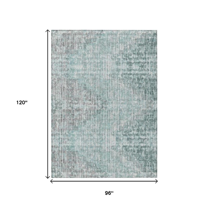 HomeRoots Geometric Transitional Rectangle Outdoor Rug