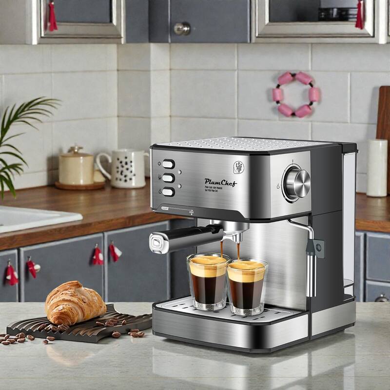 20 Bar Espresso Machine with Milk Frother, Single and Double Shot Coffee Maker, ESE Pod Compatible for Home