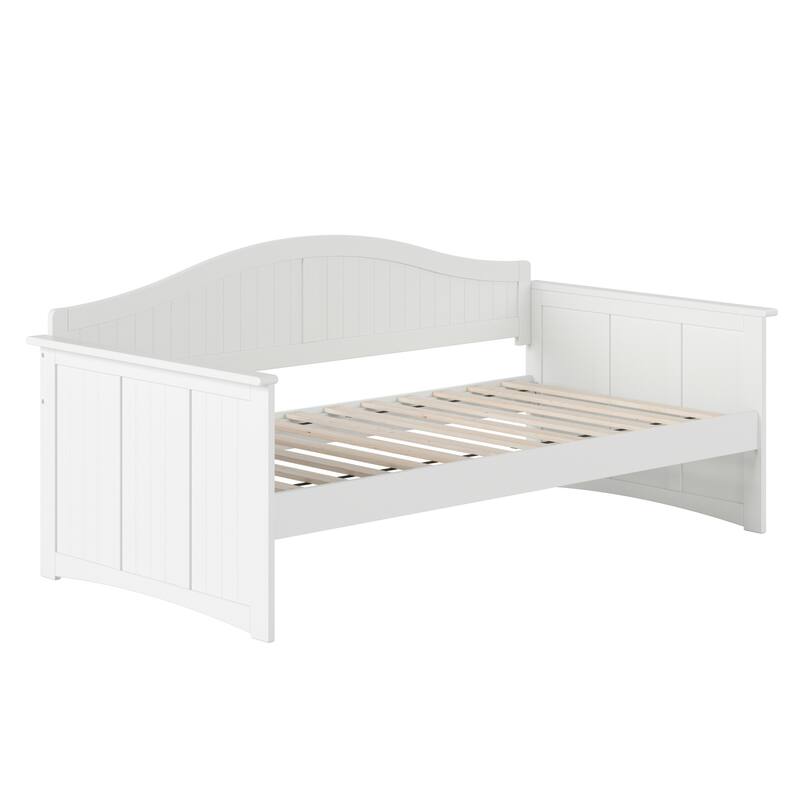 Twin Daybed - White Wood Daybed with Beadboard - Elegant & Durable Furniture - 78"L x 40"D x 34.63"H