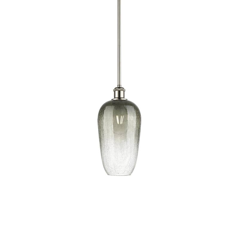 Innovations Lighting 516-1S-15-7 Brookhaven Flute Pendant Brookhaven - Polished Nickel / Slate