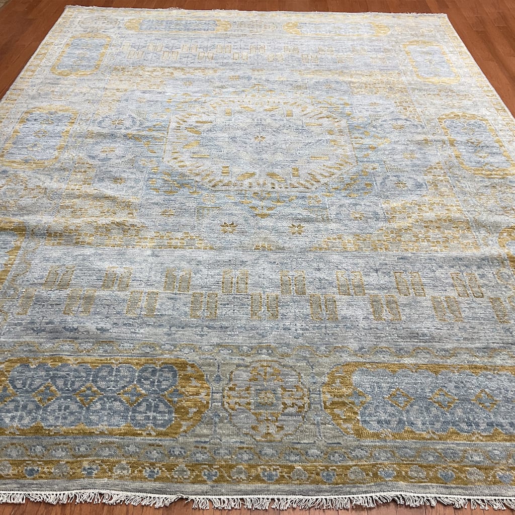 HERAT ORIENTAL Handmade Indo Mamluk Wool Rugs - 9'1" x 12'