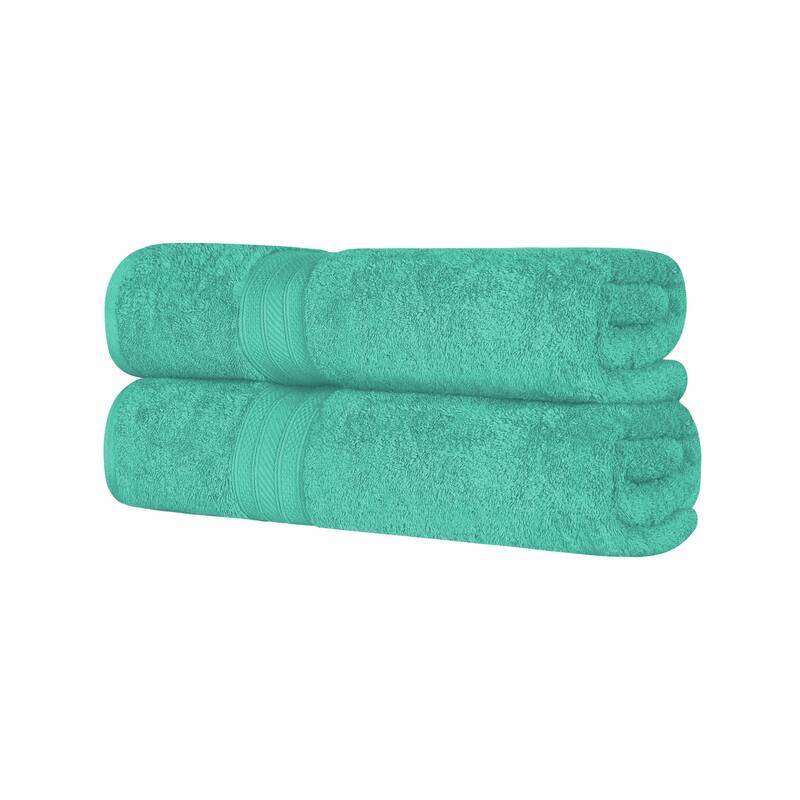 Superior Long Staple Combed Cotton Solid Bath Sheet - (Set of 2)