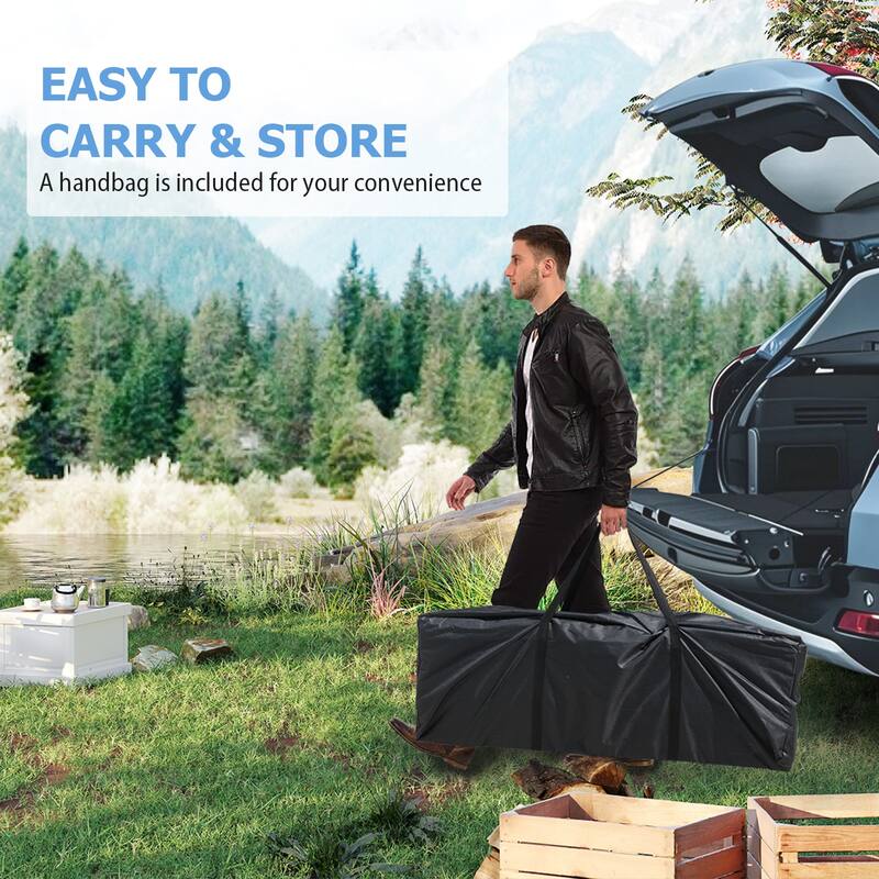 10 x 20 Feet White Pop-Up Canopy Tent with Adjustable Heights and Stakes Ropes Outdoor Included Carry Bag