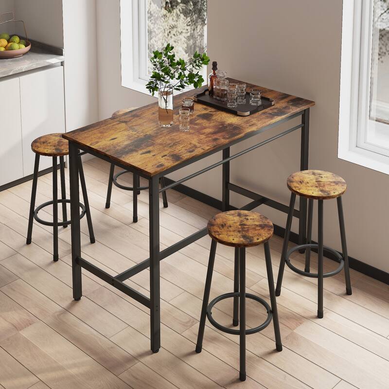 5-Piece Kitchen Counter Height Table Set